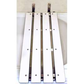 CSI Bathware 33" x 15" Phenolic Rectangular Bathtub Seat, White - SEA-TUB3315-NH-PH