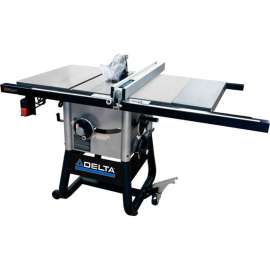 Delta 36-5100 10 In. Left Tilt Table Saw W/30 In. Right Rip, Cast Iron Wings
