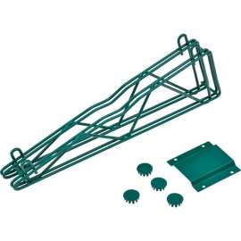 Nexel Poly-Green , Fixed Double Shelf Wall Mount Bracket, 18"D