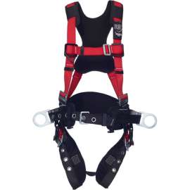 3M Protecta Comfort Construction Style Positioning Harness, Tongue Buckle/Pass Thru, M/L