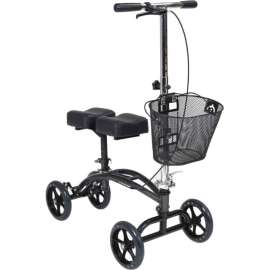 Drive Medical Dual Pad Steerable Knee Walker with Basket, 31"- 40" Handle Height, Adult Size