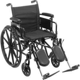 Cruiser X4 Wheelchair with Adjustable Detachable Desk Arms, Elevating Leg Rests, 20" Seat