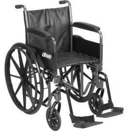 Silver Sport 2 Wheelchair, Detachable Full Arms, Swing Away Footrests, 20" Seat