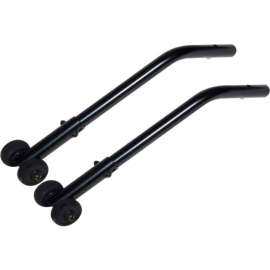 Anti-Tippers with Wheels, Black, For Cruiser III Wheelchairs, 1 Pair
