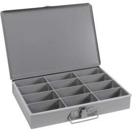 Durham Steel Scoop Compartment Box 211-95 - 12 Compartment, 13-3/8x9-1/4x2