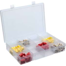 Durham Large Plastic Compartment Box LP16-CLEAR - 16 Compartments, 13-1/8x9x2-5/16