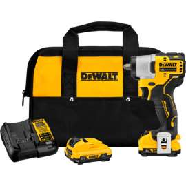 DeWALT XTREME 12V MAX Cordless Impact Wrench Kit, Brushless, 3/8", Li-Ion, 200 ft-lbs Torque
