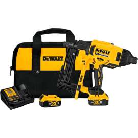 DeWALT 20V MAX XR Cordless Fencing Stapler Kit, 9 Gauge, 1/2"W Fencing Staples, 35 Capacity