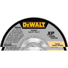 DeWalt DWA8925 XP Ceramic Metal Grinding Wheels Type 27 7" x 5/8" -11 24 Grit Ceramic