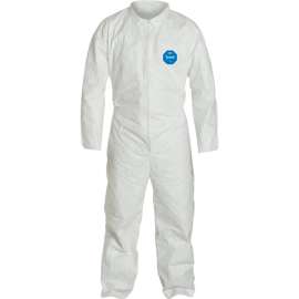 DuPont Tychem 2000 Coverall,Hood,Elastic Wrist/Ankle,Stormflap,Bound Seam,Yellow,4X, 12/Qty