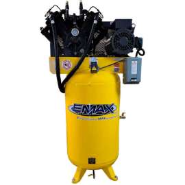 EMAX ES07V080V1, 7.5HP, Two-Stage Compressor, 80 Gallon, Vertical, 175 PSI, 29 CFM, 1-Phase 208-230V