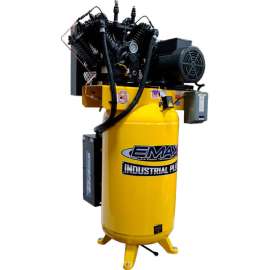EMAX Silent Air 7.5 HP 3-Phase 80 Gallon Vertical Air Compressor w/30 CFM Dryer Bundle