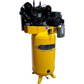 EMAX PE10V080V1, 10 HP, Two-Stage Compressor, 80 Gallon, Vertical, 175 PSI, 34 CFM, 1-Phase 208-230V