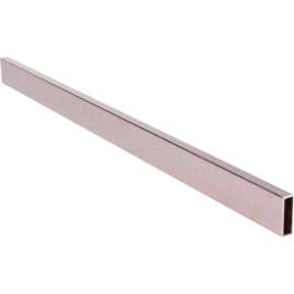 2' Long Tubing - 1/2" x 1" x 1.3mm Thick - Satin Nickel