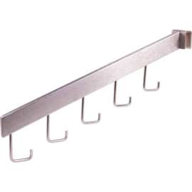 5 Hook Rectangular Tubing Waterfall for Horizontal Mount - Satin Nickel