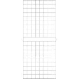 2' x 5' - Portable Wire Grid Wall Panel - Chrome