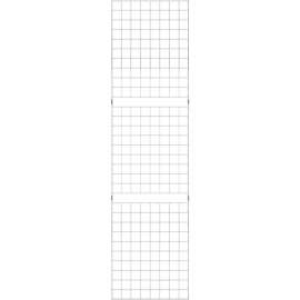 2' x 8' - Portable Wire Grid Wall Panel - Chrome