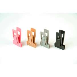 Econoco, Plastic Clips For Hanger Ends, HSLCLIPG, 2-3/6"L x 1-13/18"W x 7/8"H, Grey
