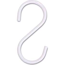 Econoco, Pipeline 5 in. L Gloss White "S" Hooks Pkg./50
