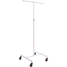Econoco, Pipeline Gloss White Adjustable 2-Way Garment Rack