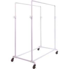 Econoco, Pipeline Adjustable Gloss White Double Hangrail Ballet Bar Rack
