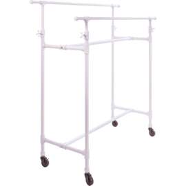 Econoco, Pipeline Adjustable Gloss White Double Bar Box Rack