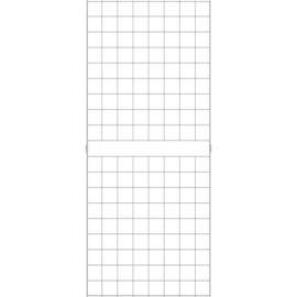 2' x 5' - Portable Wire Grid Wall Panel - Semi-Gloss White