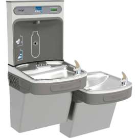Elkay EZSTL8WSLK EZH20 Bi-Level Unfiltered Water Bottle Filling Station, 8 GPH, Light Gray