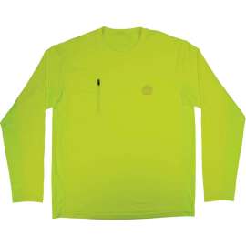 Ergodyne Chill-Its 6689 Cooling Long Sleeve Sun Shirt w/ UV Protection, M, Lime