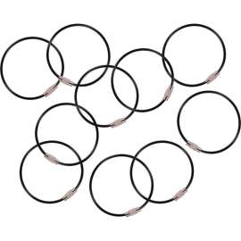 Ergodyne Arsenal Wire Cable Key Ring, Black, Pack of 10