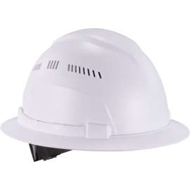Ergodyne Skullerz 8968 Lightweight Full Brim Hard Hat Vented, Class C, White