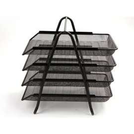 Mind Reader 4-Tier Mesh File Organizer, Black