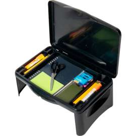 Mind Reader Folding Lap Desk with Extra Storage, Black