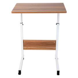 Mind Reader Adjustable Height Rolling Desk, 2 Sizes, Brown