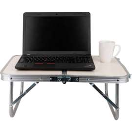 Mind Reader Folding Lap Tray, Bed Breakfast Desk with Collapsible Legs, Black
