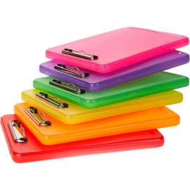 Mind Reader Clipboards with Portfolio Storage, Multiple Colors, 6 Pack