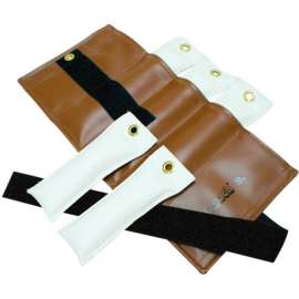 Pouch Adjustable Wrist and Ankle Weight, 10 lb., Brown, 1 Set