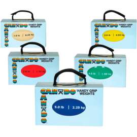 CanDo Handy Grip Weighted Ball, 5-Color Set