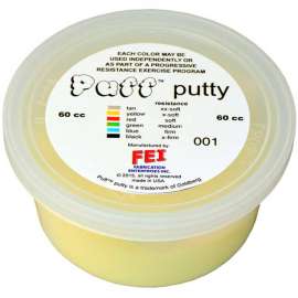 Puff LiTE Color-Coded Exercise Putty, X-Soft, Yellow, 60cc