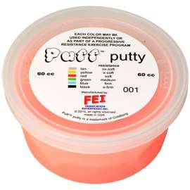 Puff LiTE Color-Coded Exercise Putty, Soft, Red, 60cc