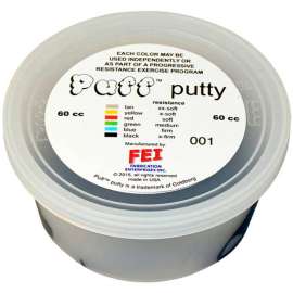Puff LiTE Color-Coded Exercise Putty, X-Firm, Black, 60cc