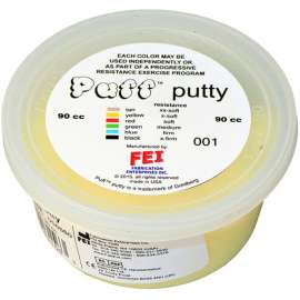 Puff LiTE Color-Coded Exercise Putty, X-Soft, Yellow, 90cc