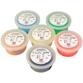 Puff LiTE Color-Coded Exercise Putty, 90cc, Set of 6
