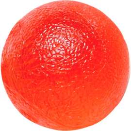 CanDo Gel Hand Exercise Ball, Small Circular, Red, Soft