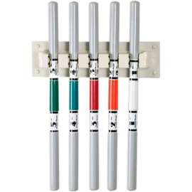 WaTE Bar Wall Rack For Exercise Weight Bars, 5-Bar Vertical Rack