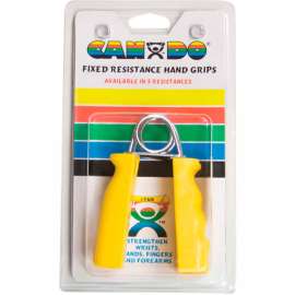 CanDo Fixed ErgoGrip Hand Exerciser, Yellow, X-Easy, 3 lb. Resistance, 1 Pair