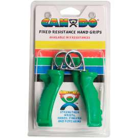 CanDo Fixed ErgoGrip Hand Exerciser, Green, Medium, 12 lb. Resistance, 1 Pair