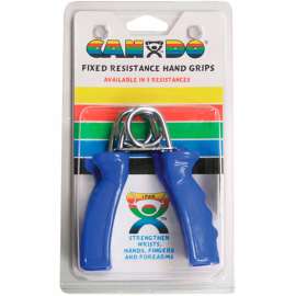 CanDo Fixed ErgoGrip Hand Exerciser, Blue, Hard, 24 lb. Resistance, 1 Pair