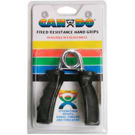 CanDo Fixed ErgoGrip Hand Exerciser, Black, X-Hard, 48 lb. Resistance, 1 Pair