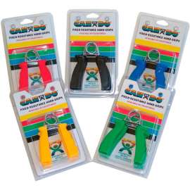 CanDo Fixed ErgoGrip Hand Exerciser, 5-Pair Set (Yellow, Red, Green, Blue, Black)